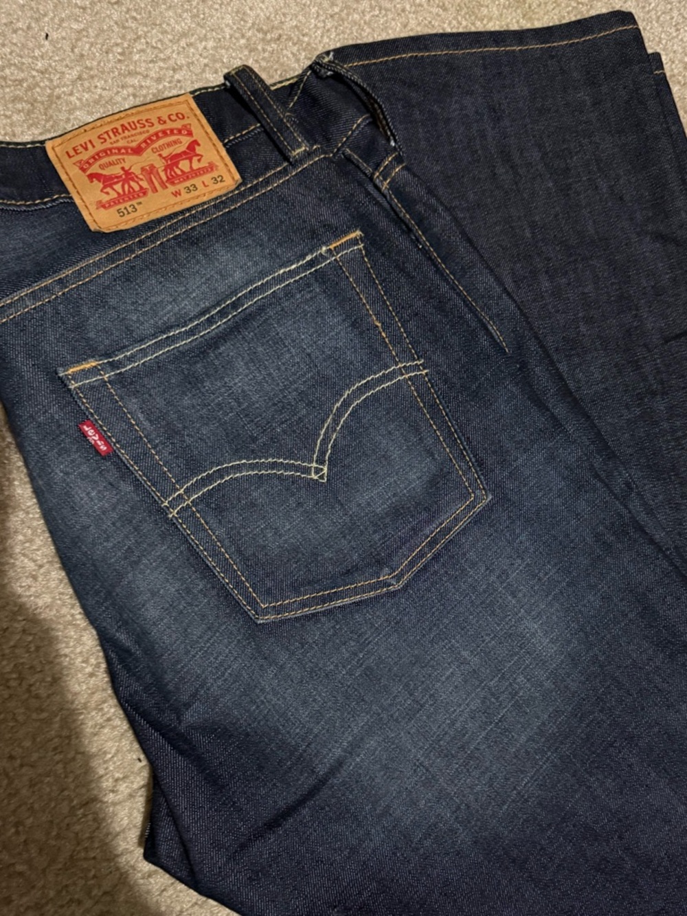 Men’s Levis 513 Strauss Jeans 33x32